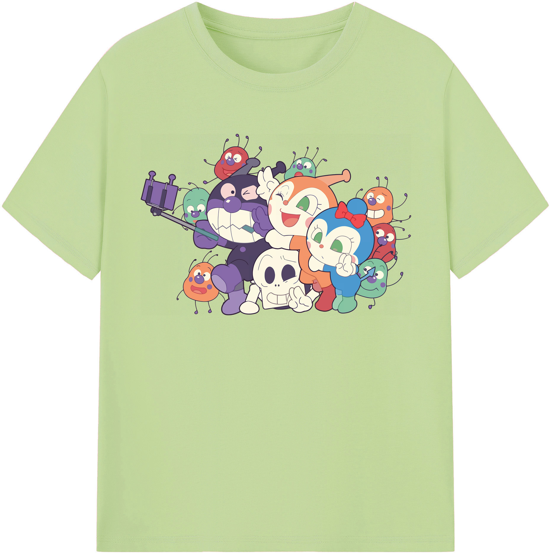 （画像用） アンパンマン Anpanman 綿100％半袖Tシャツ（フロントプリント）